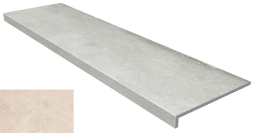 Клинкерная плитка Ступень фронтальная Urban Anti-Slip Rect. Beige 31,5*119,7 Gres de Aragon