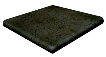 Клинкерная плитка Ступень угловая Rounded Stair-tread Corner Antracita 33*33 Gres de Aragon