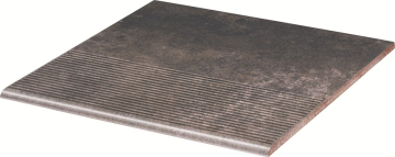 Клинкерная плитка Viano Antracite Stopnica Prosta 30х30х1,1 Paradyz