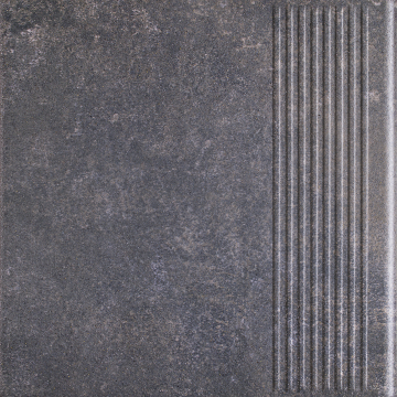 Клинкерная плитка Viano Antracite Stopnica Prosta 8,5mm 30x30 Paradyz