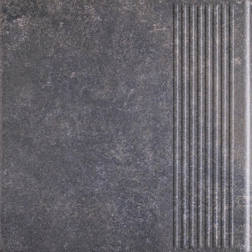 Клинкерная плитка Viano Antracite Stopnica Prosta В1а 30x30 Paradyz