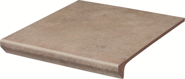 Клинкерная плитка Viano Beige Ступень простая с капиносом MAT 30х33 Paradyz