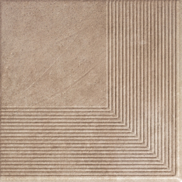 Клинкерная плитка Viano Beige Ступень угловая MAT 30х30 Paradyz