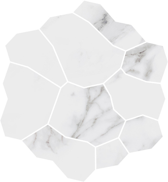 KMD2HID019BR Плитка Декор Марсель наборный белый глянцевый обрезной 31,5x34,2x0,9 Kerama Marazzi