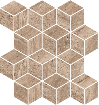 KMD2MSM018BR Мозаика Декор Про Травертин мозаичный коричневый светлый матовый обрезной 34,5x37x0,9 Kerama Marazzi