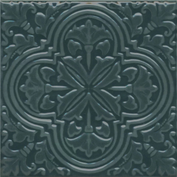 KMD3STA003BN Плитка Декор Фес зелёный тёмный глянцевый 15x15x0,77 Kerama Marazzi