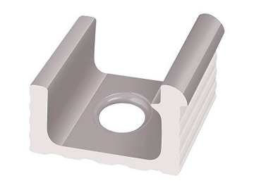 KP129.1 Керамогранит Переливной лоток керамический со сливом Grey 24x24,5 Serapool