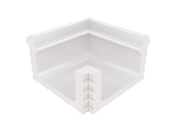 KP133 Керамогранит Переливной лоток керамический внутренний угол White 24x24 Serapool