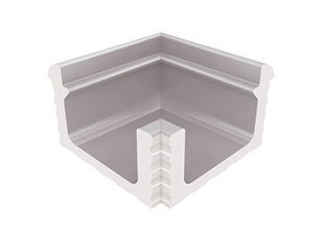 KP139.1 Керамогранит Переливной лоток керамический внутренний угол Grey 24x24 Serapool