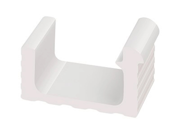 KP153 Керамогранит Переливной лоток керамический 1/2 часть White 24x12 Serapool