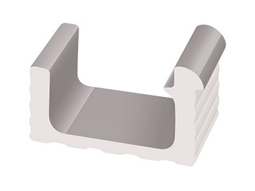 KP159.1 Керамогранит Переливной лоток керамический 1/2 часть Grey 24x12 Serapool