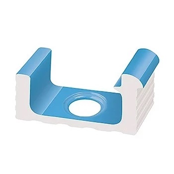 KP161 Керамогранит Переливной лоток керамический 1/2 часть со сливом Light Blue 24x12 Serapool