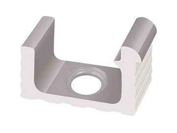 KP169.1 Керамогранит Переливной лоток керамический 1/2 часть со сливом Grey 24x12 Serapool