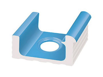 KP221 Керамогранит Переливной лоток керамический со сливом Light Blue 29x24,5 Serapool