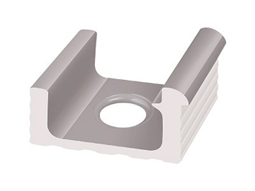 KP229.1 Керамогранит Переливной лоток керамический со сливом Grey 29x24,5 Serapool