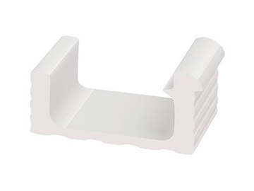 KP253 Керамогранит Переливной лоток керамический 1/2 часть White 29x12 Serapool
