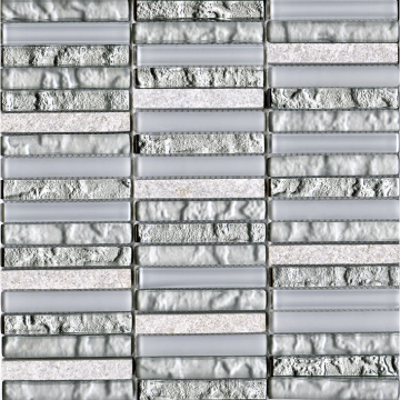 L242521831 Мозаика Tecno Linear Silver White 1.5x9.7 G517 29,6x29,6x0,8 L'Antic Colonial