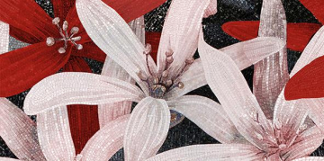 Laparet Плитка Декор Апрель бордовый-2 25х50 Laparet