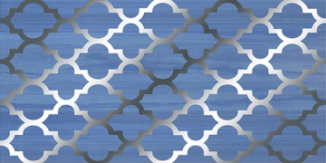 Laparet Плитка Декор Бухара платина синий 25х50 Laparet