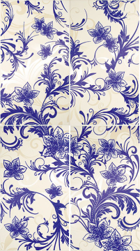 Lasselsberger 1609-0005 Плитка Панно Азур Крем синее 50x90 Lasselsberger