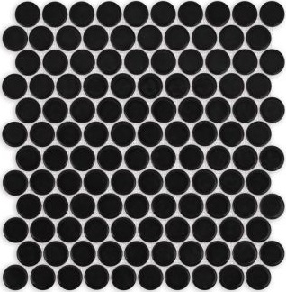 M143 Мозаика Miele Mosaic Black Ø2,65 30x30 Serapool
