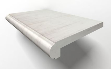 MB004-AEBS Ступени Diana White Solid Mb004 100x30 Marmocer