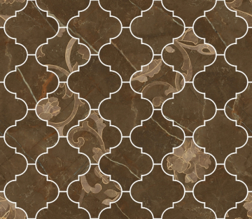 Мозаика 262623 MOSAICO ARABESCATO PULPIS MARRONE 35x35 Versace (Gardenia Orchidea)
