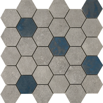 Мозаика 27958 D.GRUNGE GREY HEXA/AS/28.3X29.4/C 28.3X29.4 Peronda
