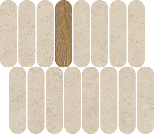 Мозаика 41QB Mosaico Barbican Natural R10 27x31 VIVES