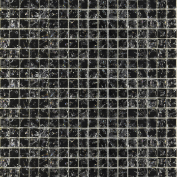 Мозаика № 448 моно черная колотая (1.5x1.5) 30x30 Роскошная мозаика