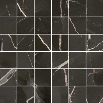 Мозаика 610110001141 Stellaris Absolut Black Mosaico 30x30 Italon