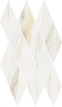 Мозаика 620110000204 Stellaris Carrara Ivory Mosaico Diamond Lux 28x48 Italon