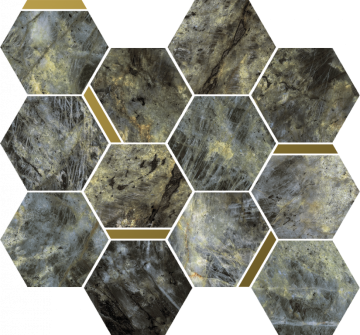 Мозаика 620110000228 Stellaris Madagascar Dark Mosaico Chic Nat 28.3x32.8 Italon