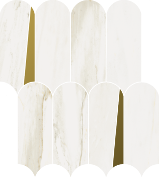 Мозаика 620110000231 Stellaris Carrara Ivory Mosaico Elegant Lux 32.5x36.1 Italon