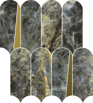 Мозаика 620110000237 Stellaris Madagascar Dark Mosaico Elegant Lux 32.5x36.1 Italon