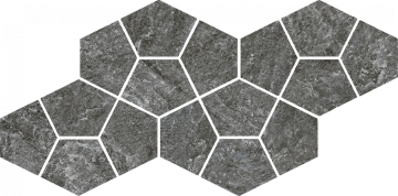 Мозаика 620110000248 Magma Graphite Mosaico Prism 41.3x20.5 Italon
