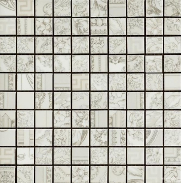 Мозаика 68910 MOSAICO PATCHWORK BIANCO 25х25 Versace (Gardenia Orchidea)