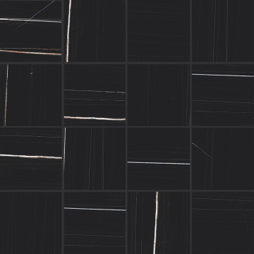 Мозаика 752808 Stones 2.0 Sahara Noir Glossy Mosaico 6mm 7,5x7,5 30x30 Casa Dolce Casa