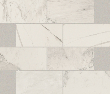 Мозаика 752812 Stones 2.0 Calacatta Glossy Muretto 6mm 7,5x15 30x30 Casa Dolce Casa