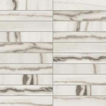 Мозаика 756304 Prexious White Fantasy Mosaico 3x15 Matte 30x30 Rex Ceramiche