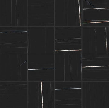 Мозаика 756812 Stones 2.0 Sahara Noir Mat Mosaico 6mm 7,5x7,5 30x30 Casa Dolce Casa
