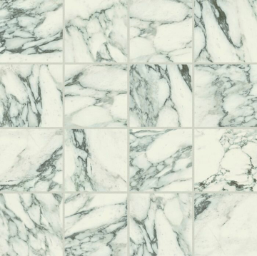 Мозаика 756816 Stones 2.0 Arabescato White Glossy Mosaico 6mm 7,5x7,5 30x30 Casa Dolce Casa