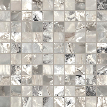 Мозаика 767666 Onyx&More Silver Blend Satin Mosaico 3x3 30x30 Casa Dolce Casa