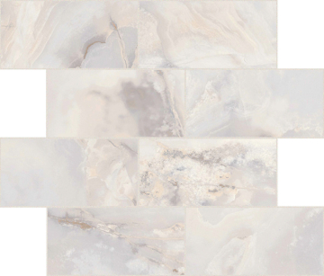 Мозаика 767707 Onyx&More White Onyx Satin Modulo Muretto 6mm 7,5x15 30x30 Casa Dolce Casa