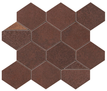 Мозаика 9BNC Blaze Corten Mosaico Nest 29.4x25.8 Atlas Concorde