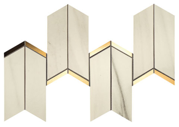 Мозаика 9MCN Marvel Chevron Bianco Fantastico 17x41,4 Atlas Concorde