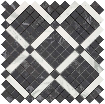Мозаика 9MVH Marvel Noir Mix Diagonal Mosaic 30.5x30.5 Atlas Concorde