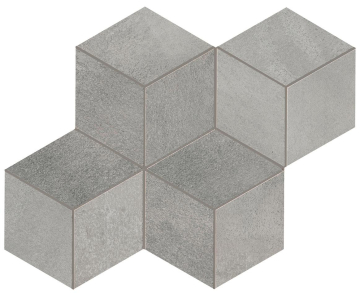 Мозаика A0UL Blaze Aluminium Mosaico Esagono Lapp 30x35 Atlas Concorde