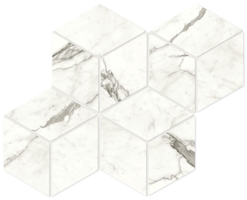 Мозаика A419 Marvel Statuario Supremo Mosaico Esagono Matt 30x35 Atlas Concorde