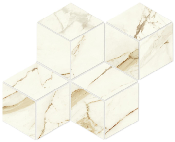 Мозаика A42J Marvel Calacatta Imperiale Mosaico Esagono Matt 30x35 Atlas Concorde